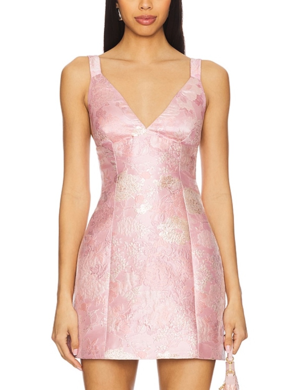 Cara Cara NAPLES Mini Dress Floral Pink Matelasse Jacquard - With Tags - Size 2